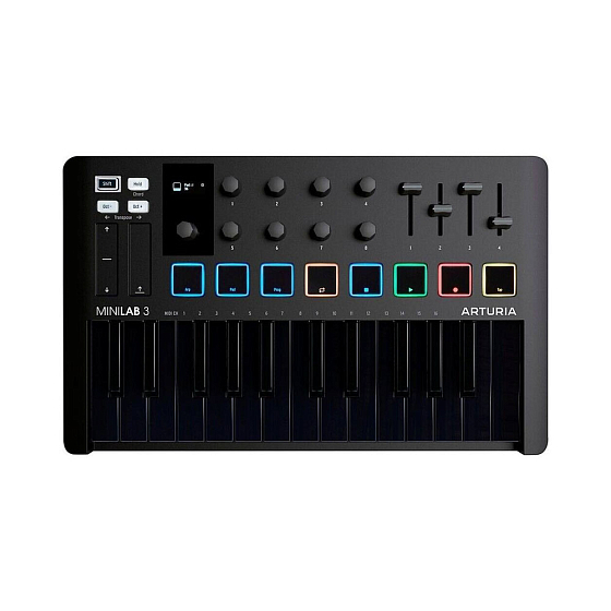 MIDI-клавиатура Arturia MiniLAB 3 Deep Black - рис.0