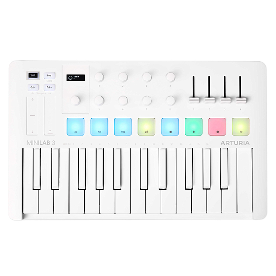 MIDI-клавиатура Arturia MiniLAB 3 Alpine White - рис.0