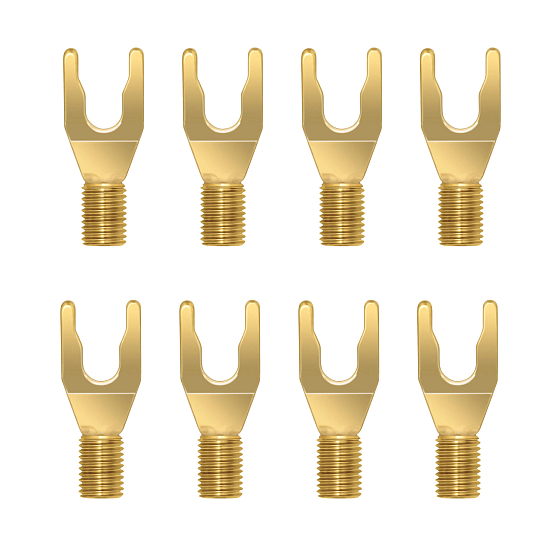 Разъём Wireworld Uni-Term Gold Spades Set of 8 - рис.0